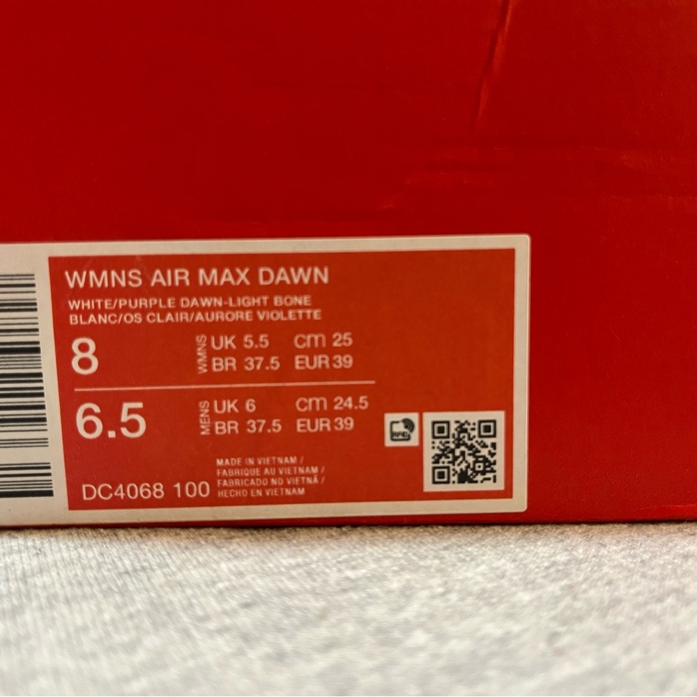 Nike Air Max Dawn Running White Purple Light Bone Women's Size 8 DC4068-100​ - Picture 11 of 11